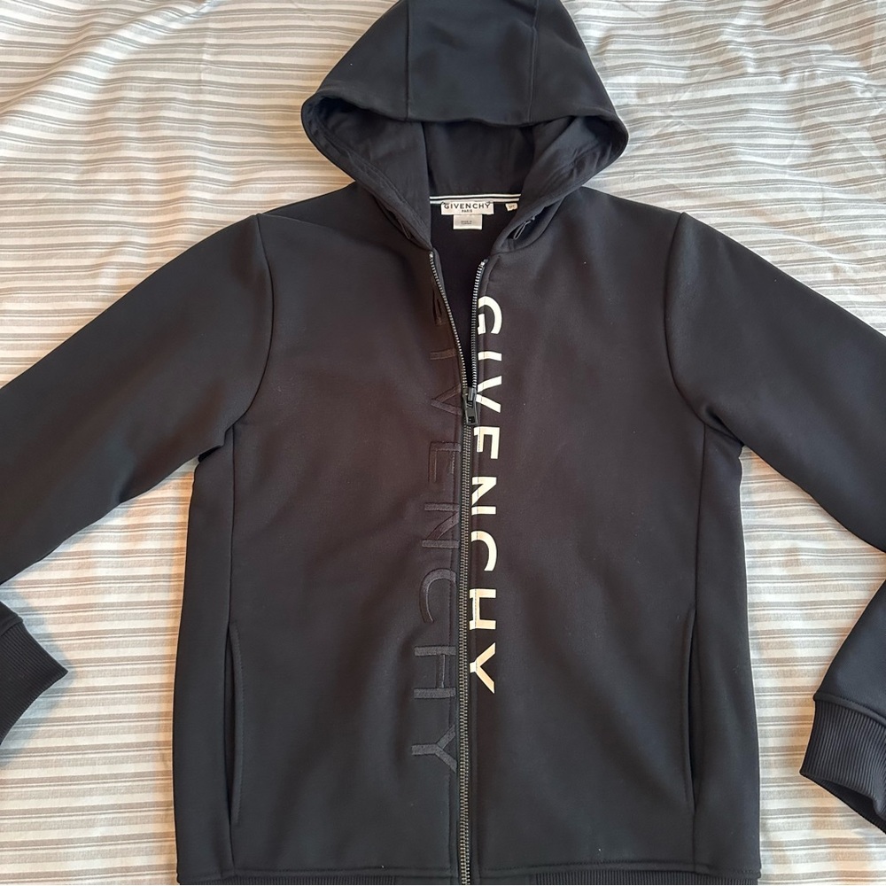 Givenchy Kids Black Zip-Up Hoodie